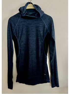 Women's Reebok Athletic Hoodie Blue Black Size S